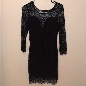 Black lace dress